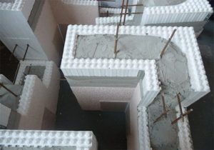 Заполнение полости бетонной массой