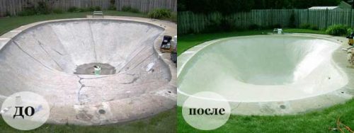 бассейн до и после
