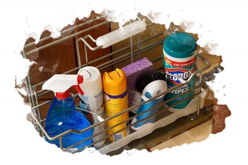 Как безопасно хранить бытовую химию на кухне и в ванной: тонкости, о .