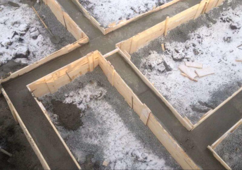 затвердевание бетона зимой