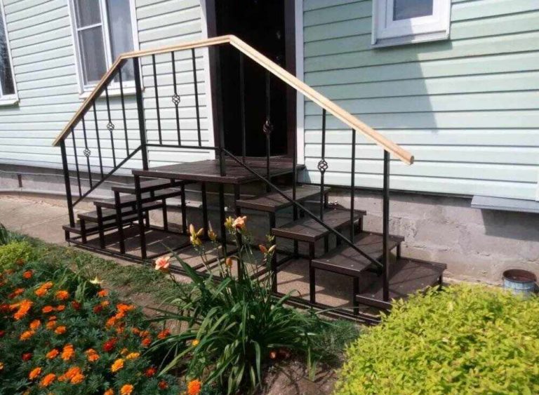 Порядок изготовления и установки металлического крыльца для частного дома