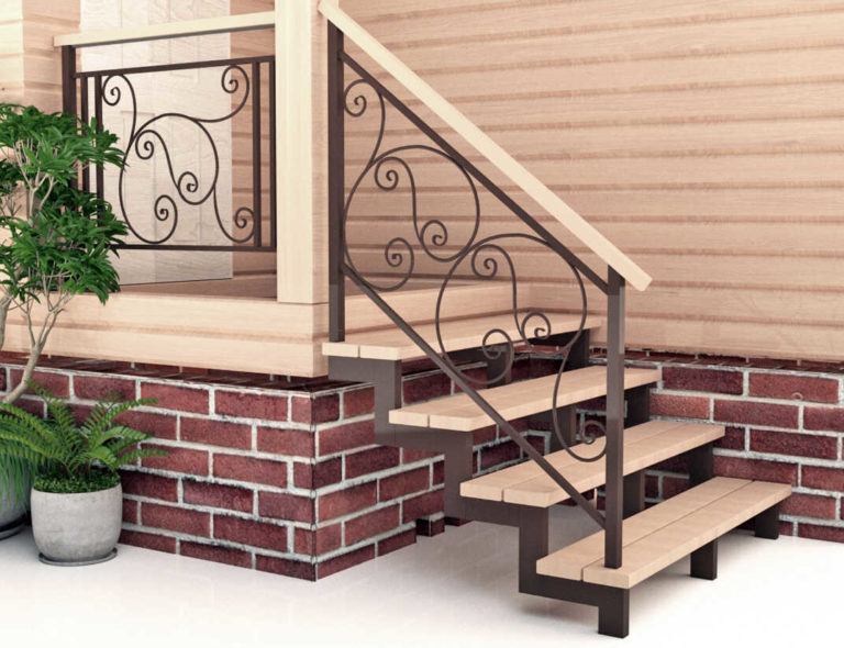 Порядок изготовления и установки металлического крыльца для частного дома